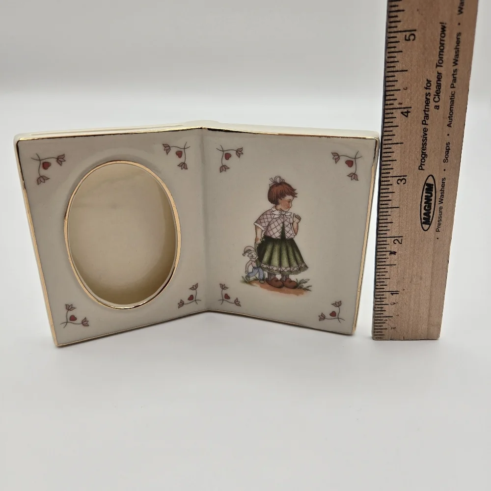 Vintage 1993 Schmid Playtime Dutch Hummel Girl Ceramic Picture Frame